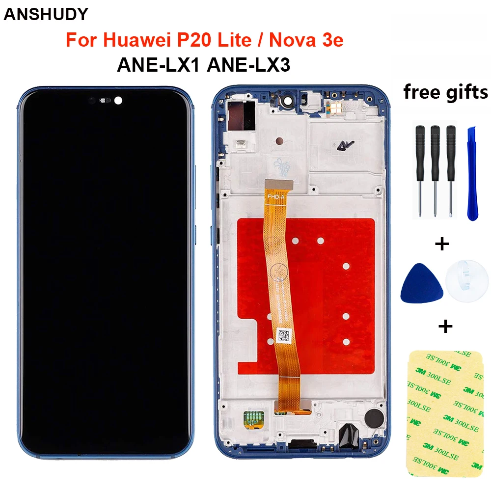 Оригинальный Для huawei P20 Lite ЖК экран ANE LX1 LX3 для Nova 3e сенсорный дигитайзер сенсорная