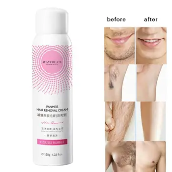 

120ml Painless Hair Removal Spray Cream Moisturizing Depilatory Removal Bubble Body Cream Master Foam Smooth Mousse Wax Ski H7S3