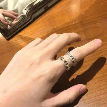 

Elegant Hot Brand Sterling Silver 925 Rings Women Pave Synthetic Diamond Top Quality Bijoux Gifts