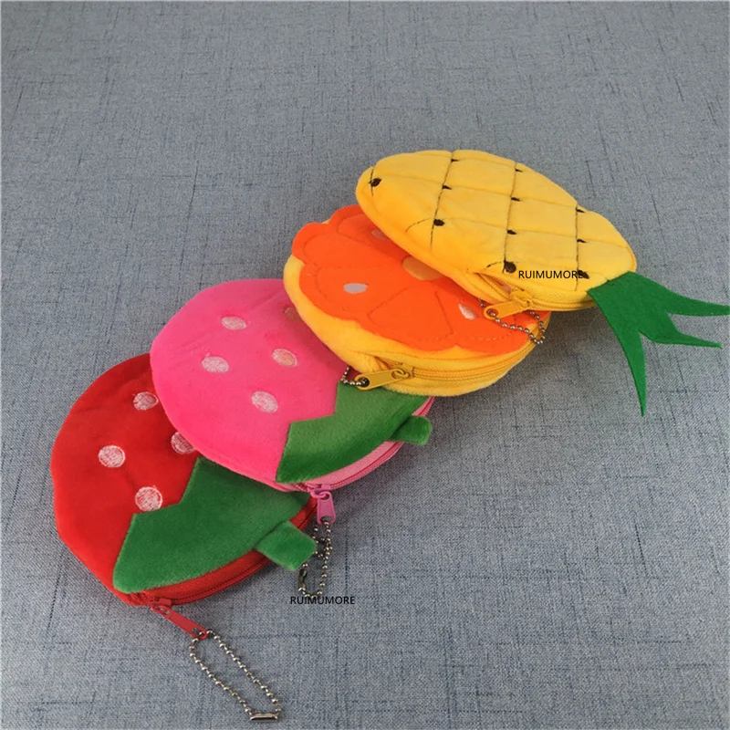 Мульти формы маленький 10 см ключ крюк плюшевый Кошелек Фрукты плюшевые игрушки