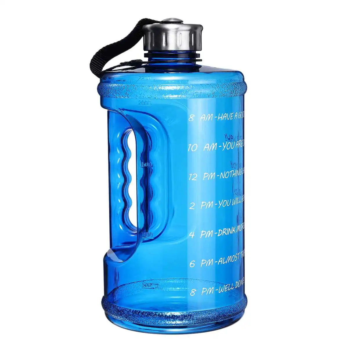 2.2L PETG Sports Water Bottle Plastic Outdoor Bicycle Bottle Sport Water Bottle GYM Large Capacity Portable Time Marker Bottle
