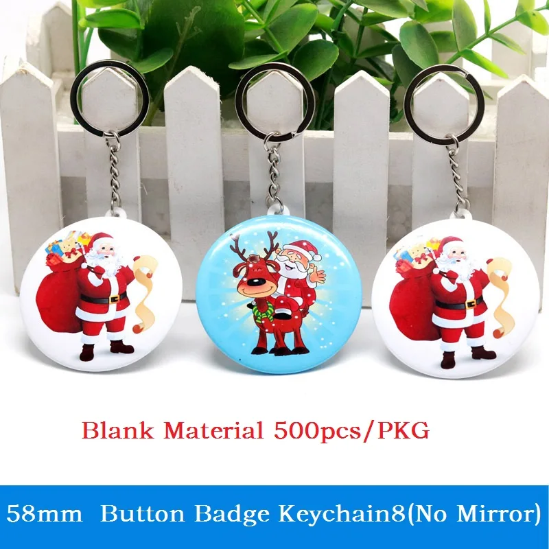 

[Ready Stock] 500pcs/PKG DIY 58mm button badge Keychain Raw Material Button Badge Supplies long chain shore chain for choose