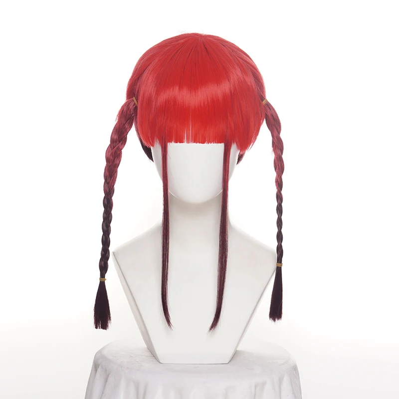 

SSSS.DYNAZENON Chise Asukagawa Cosplay Wigs Gradient Red Synthetic Hair Halloween Role Play Party Cos Props+ Wig Cap