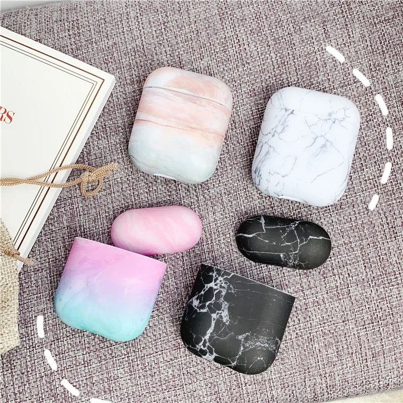 KJOEW новые роскошные мраморные для Apple Airpods1 2 ушной корпус Bluetooth наушники милые силиконовые для Apple Airpod1 2 Чехол для наушников