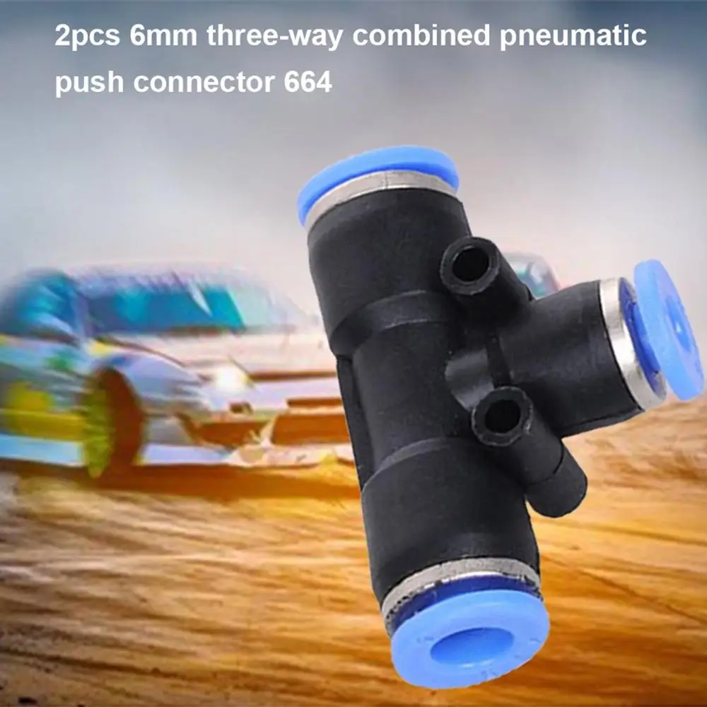 

2Pcs 6Mm Pneumatic Pu Joint Model T-Type Three-Way Cross Straight Joint Multi-Standard Building Model Material