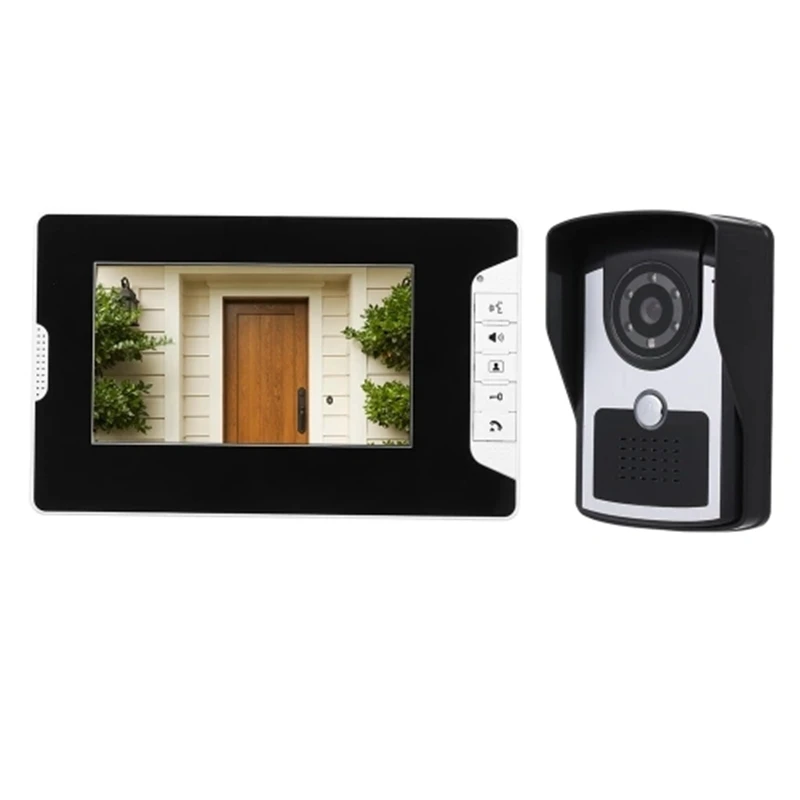 

New 7 Inch Monitor HD Camera Video Doorbell Intercom System IR Wired Doorbell Camera(EU Plug)