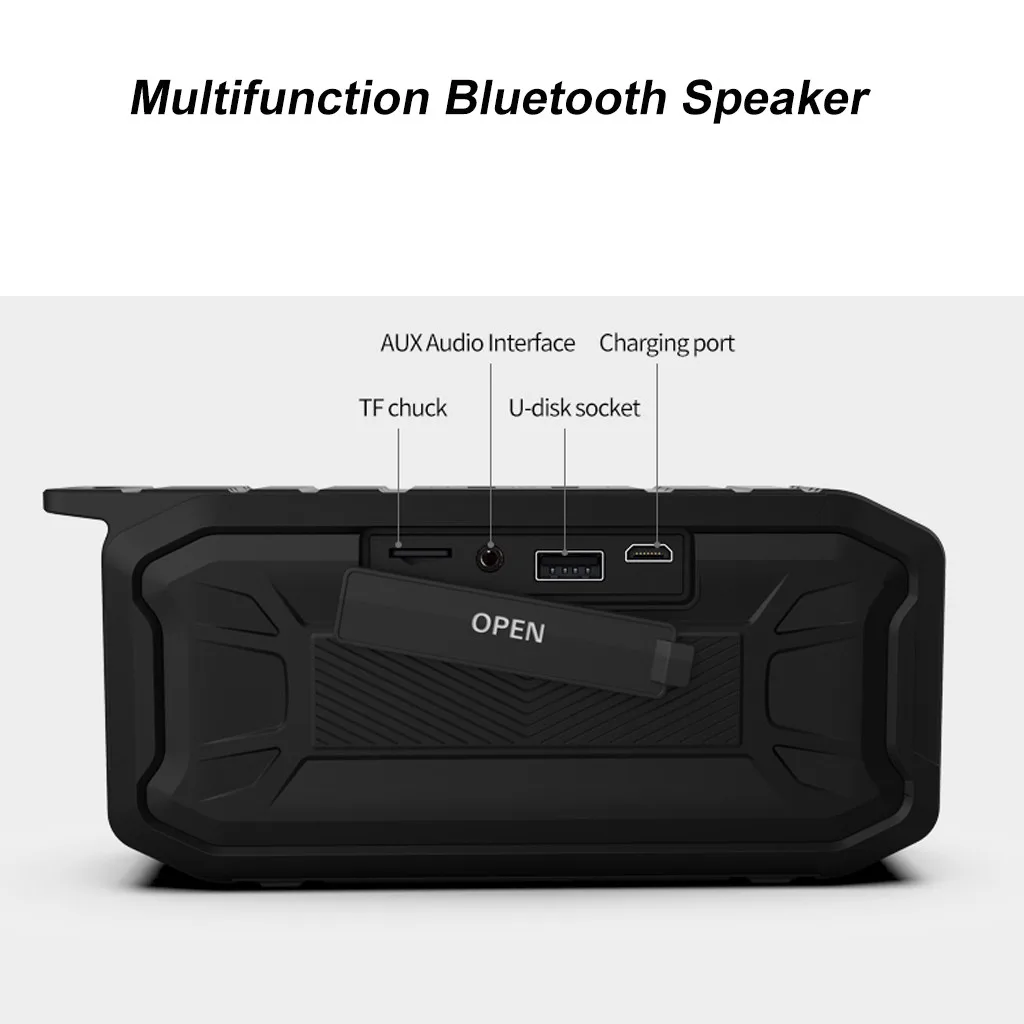 Bluetooth динамик Портативный беспроводной громкий динамик s для телефона компьютера стерео музыки объемный водонепроницаемый наружный динамик коробка#1211g35