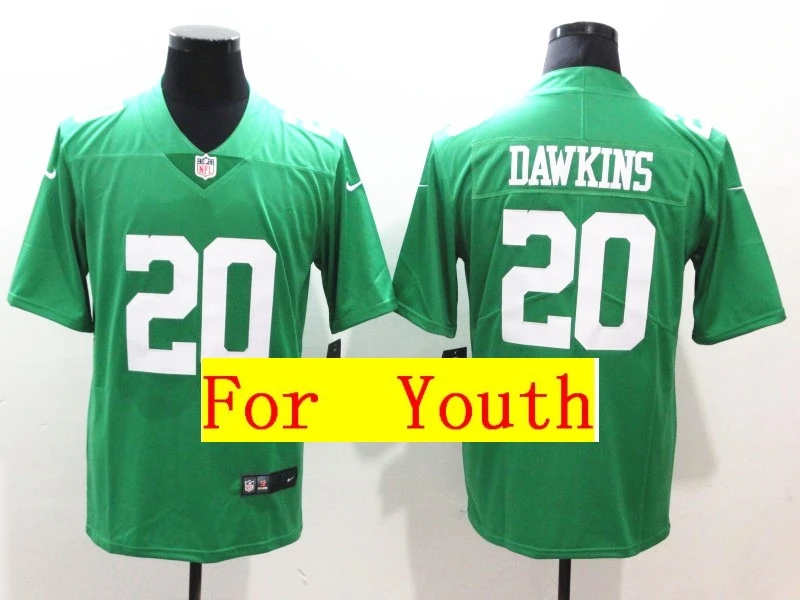 Серый Youth Philadelphia Carson Wentz Brian Dawkins Nick Foles Fletcher Cox Vapor Untouchable Limited Jersey - Цвет: Серый