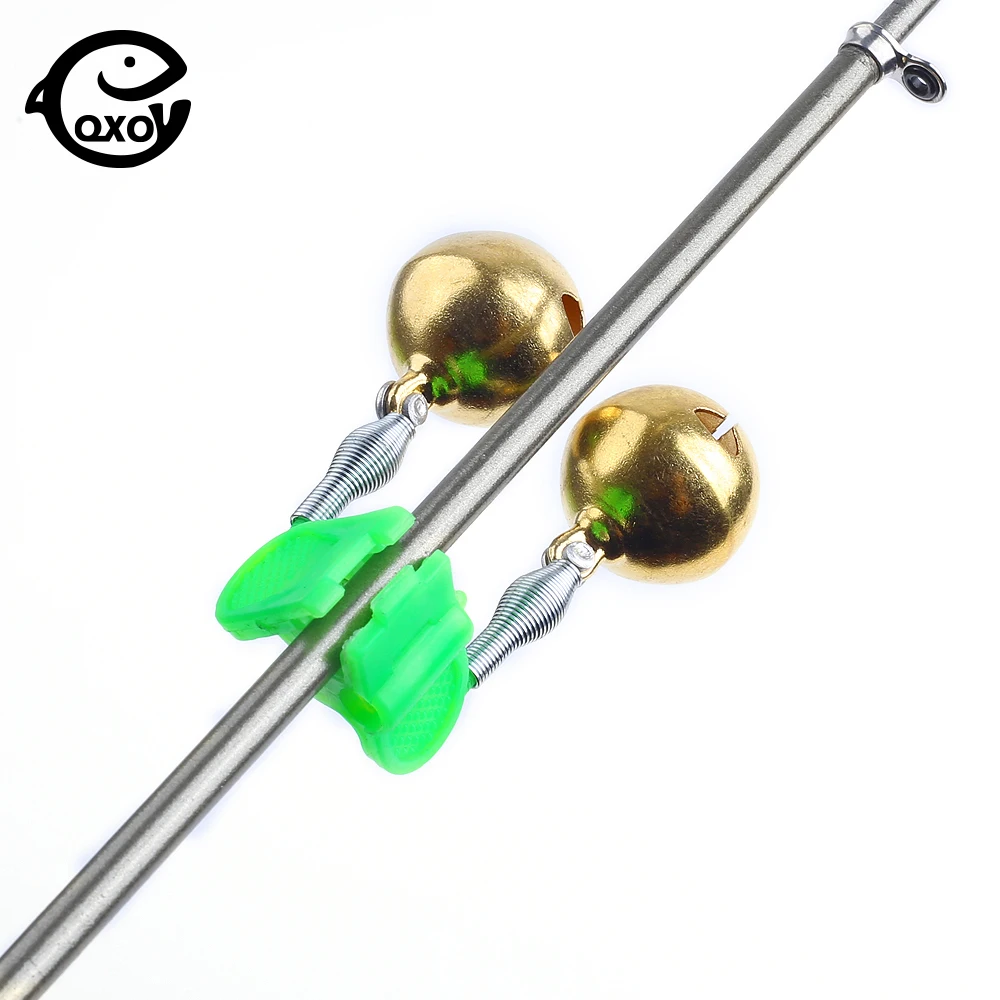 Fish Bite Alarm Equipment Fishing Accessories 2Pcs 5.5CM Artificial Metal Bell Clip On Rod