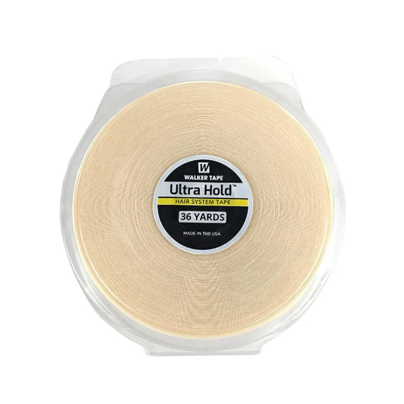 1 rolo 36 jardas branco ultra hold suporte dupla face fita adesiva à prova ddouble água para a extensão do cabelo da fita/peruca de peruca/laço