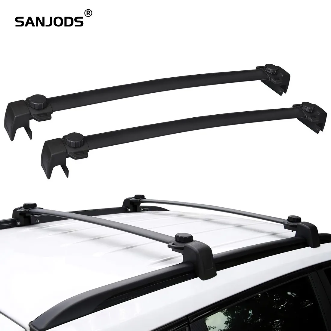 Поперечная рейка на крышу SANJODS подходящая для Jeep Compass 2017 2018 2019 2020 алюминиевая