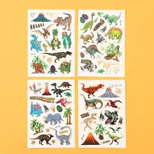 Children Body Art Dinosaur Tattoos Arm T-Rex Tattoos Stickers Realistic Dinosaur