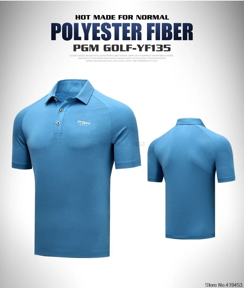 Pgm Golf Мужские ультратонкие топы, футболка с коротким рукавом, летняя быстросохнущая спортивная одежда, Джерси, дышащая крутая футболка AA11832