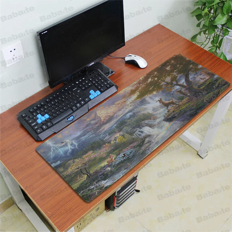 Lock Edge 40X90cm Babaite Лидер продаж Bambi клавиатуры резиновый коврик игровой коврик для мыши Настольный коврик большой коврик для мыши клавиатуры коврик - Цвет: Lock Edge 40X90cm