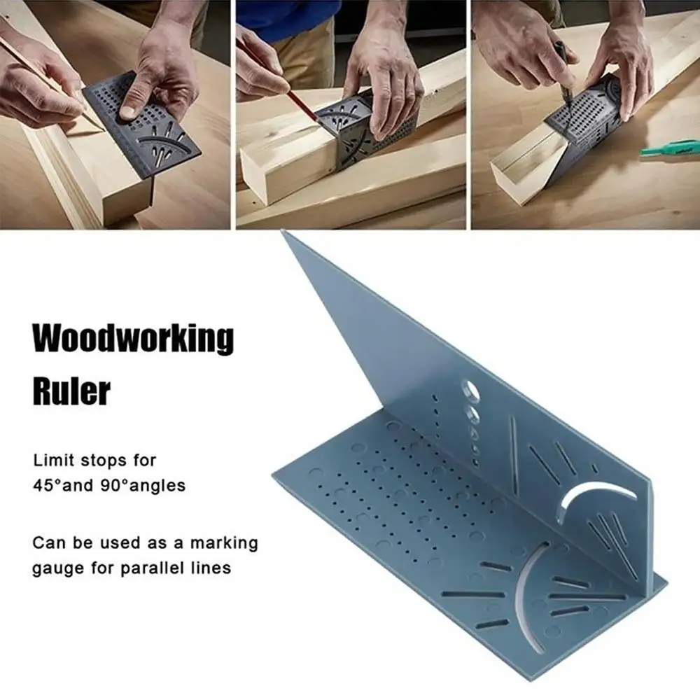 Мультифункциональный Plein 45/90 Graden Gauge Hoek Liniaal Meten Houtbewerking инструмент измерительный инструмент линейка