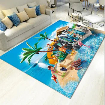 

Cartoon Superman Beach Game Doormat Floor Rug Carpets Soft Living Room Bedroom Anti-slip Floor Mats Bedroom Carpet Rugs