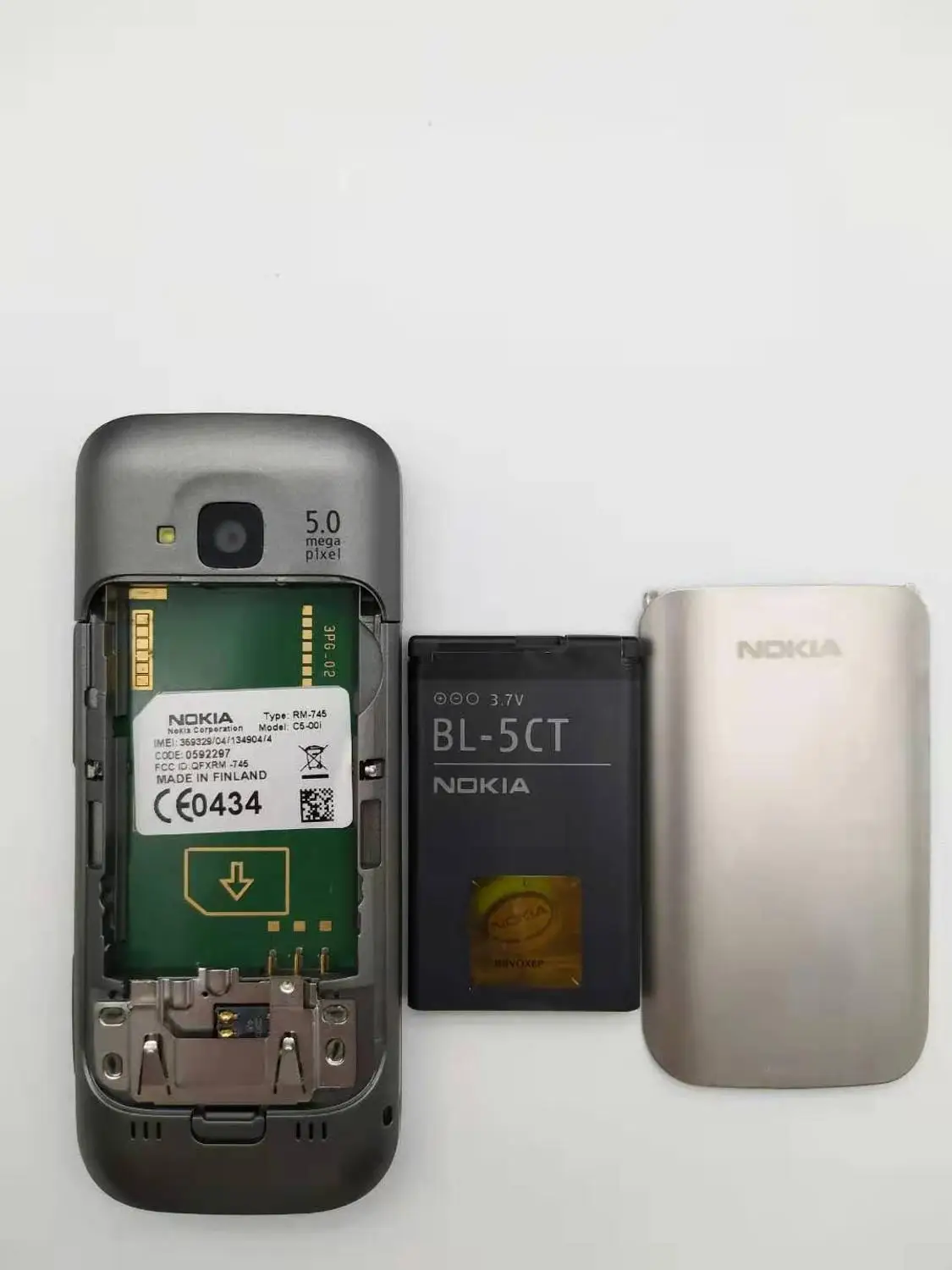 Оригинальный телефон Nokia C5 разблокированный GSM 3G 3 Мп FM GPS Bluetooth Восстановленный
