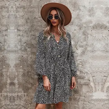 Vestido camisero mujer de leopardo