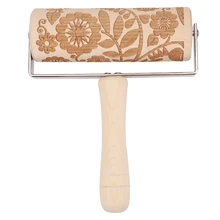 PHFU-Рождественская рельефная деревянная Скалка с 3D гравировкой Рождественский узор тиснение скалка для тиснения печенья вафель