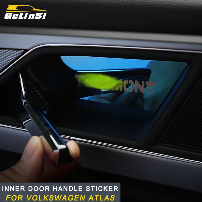 GELINSI для VW Volkswagen VW Atlas- 4 шт./компл. Нержавеющая сталь внутренняя дверная ручка Стикеры отделка