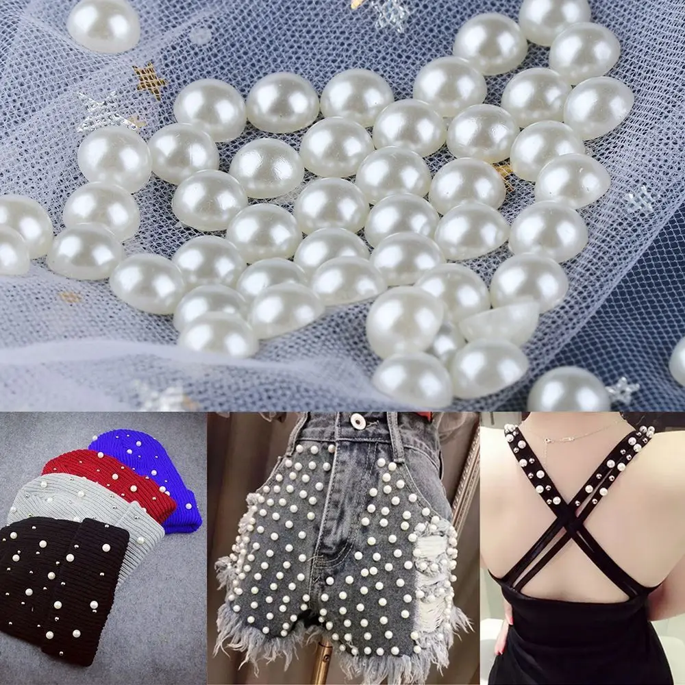 Half Round Pearl Rivets Button for Cloth Pants Hat Bag Shoes Decoration DIY Crafts 30/50pcs metal rivets,belt strap rivets,copper rivets,leather rivets