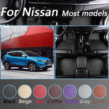

Waterproof Floor Mats For Nissan patrol Y62 5D car styling all weather Leather Foot Mats Custom Made