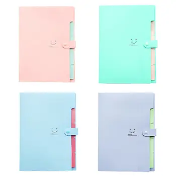 

4pcs Accordion Bag A4 File Folder Paper Document Organiser Storage Bag 5 Pockets Divider For Office School Stationary Tool