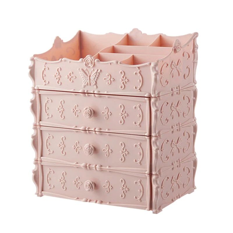 

Plastic Cosmetic Drawer Container Makeup Organizer Box For Storage Make Up Jewelry Nail Holder Home Desktop Sundry Storage Case(