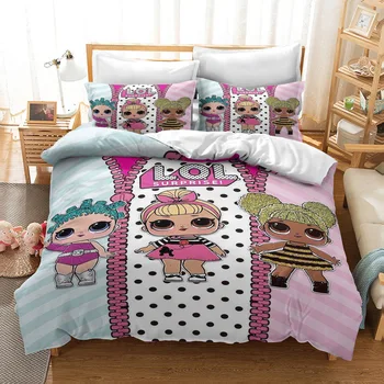 

Duvet Cover LOL Surprise Dolls 3D Printing Quilt Cover Pattern Kids Bedding Set Pillowcase Quilt Cover Sets girl gift