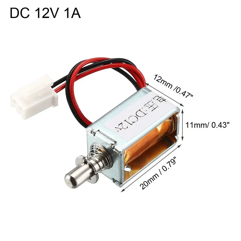 UXCELL мини соленоид Электромагнит постоянного тока 3/4. 5/5/12V 40g 2/3 мм тянуть Тип открытая рамка линейного движения для дома Приспособления машина 1 шт
