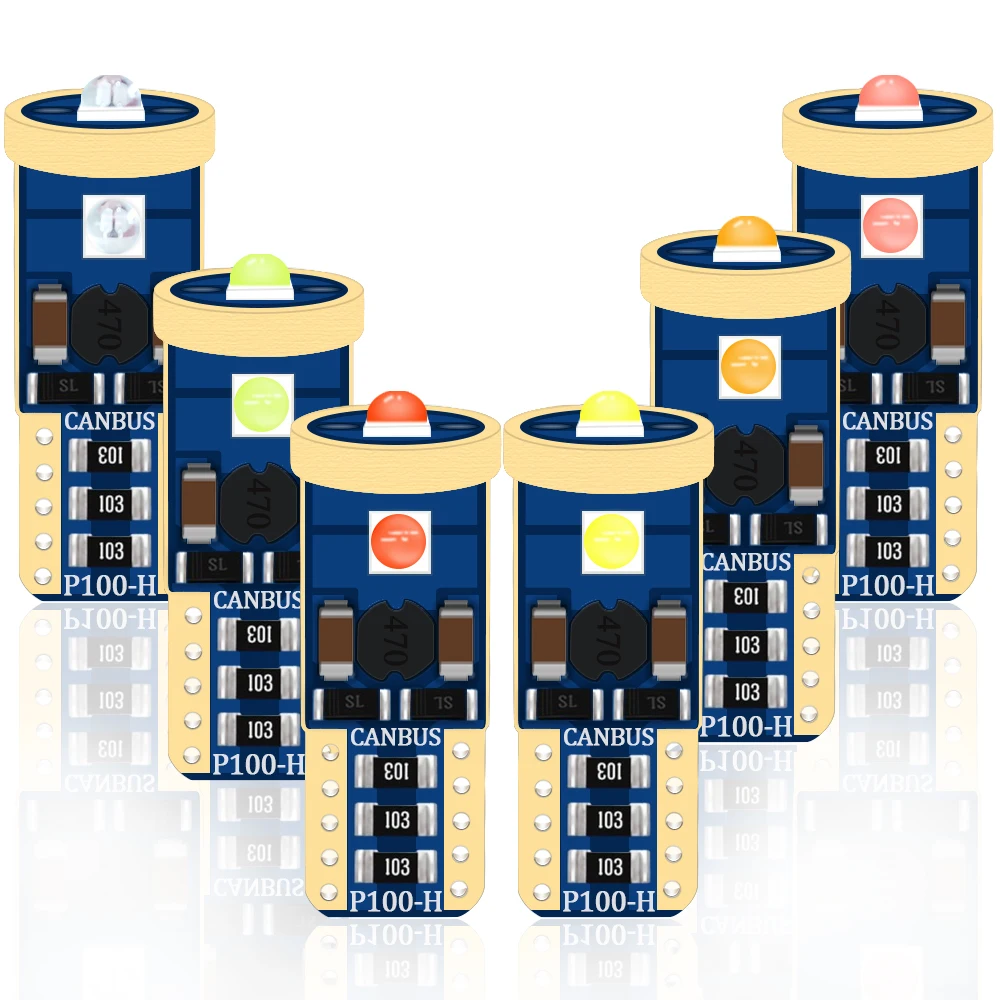 100 шт. T10 W5W светодиодный Canbus автомобильные лампы 3030 3smd парковочное положение внутренняя карта номерного знака Лампа для чтения Авто Лампа 6000K 12V