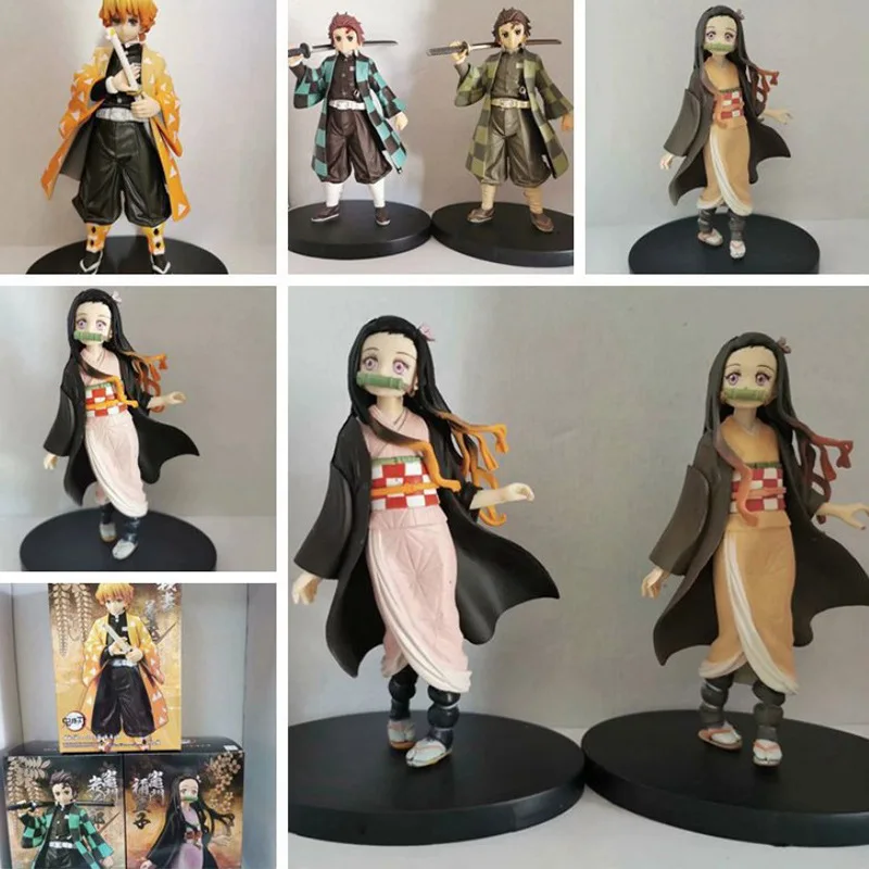 Аниме Agatsuma Zenitsu Kamado Nezuko Tanjirou рассекающий демонов Tsuyuri Kanao Kimetsu no Yaiba экшн фигурка