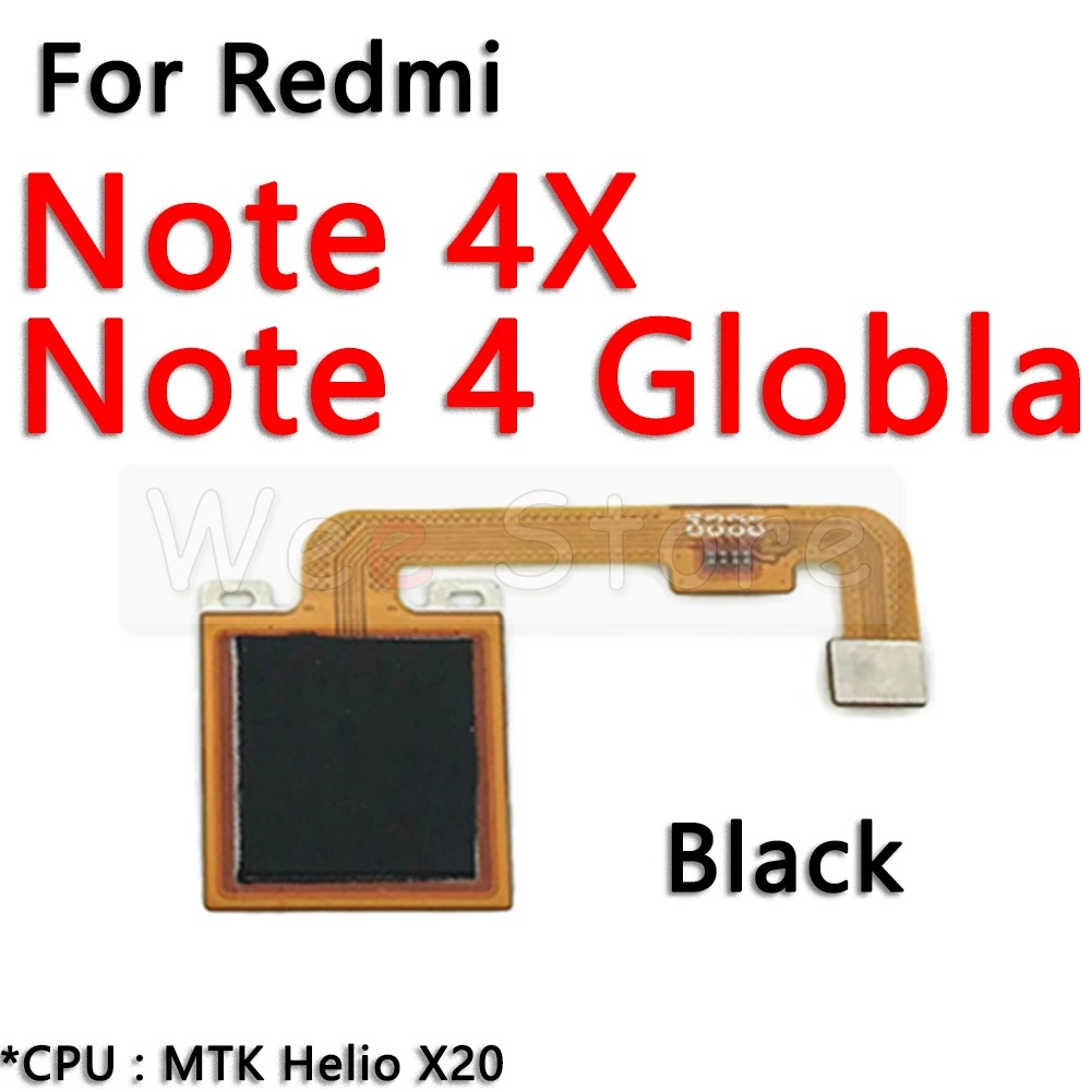 Задняя Кнопка Датчик отпечатков пальцев гибкий кабель для Xiaomi Redmi Note 4 4x Pro Prime Plus