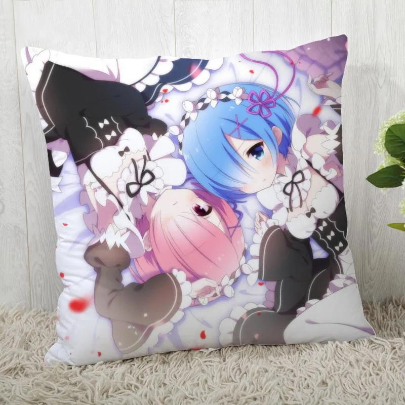 Наволочка Re Zero печатных наволочка с рисунком из аниме для отдыха в ночном клубе, домашний текстиль, декоративная наволочка на заказ подарок 45х45см наволочка для A19.11.8 - Цвет: 25