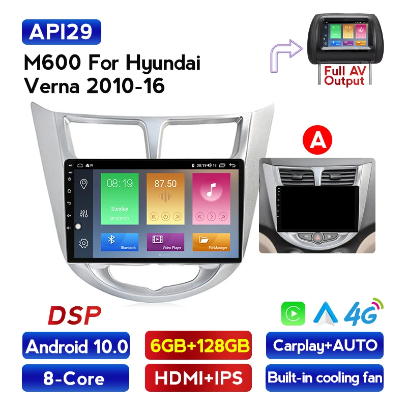 Автомобильный радиоприемник 9 &quotAndroid 10 0 для Hyundai Solaris Verna 2011 - 2016 автомобильный