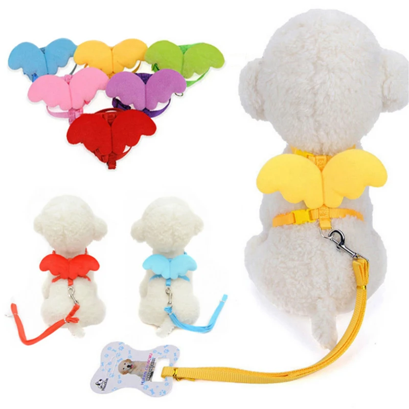 Wing Dog Harness and Leash Dog Collars Leads Pet Products Solid Harnas
