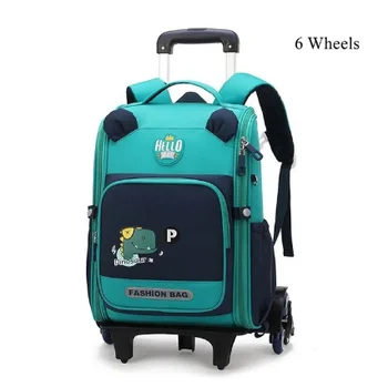 ZIRANYU kids School Rolling backpacks for boys school Wheeled bag student Trolley Bookbag wheeled bag girls School Trolley bag 1