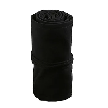 

12/24/36/48/72 Holes Multi-Purpose School Supplies Roll Solid Handmade Canvas Large Capacity Pouch Pen Stationery Pencil Case