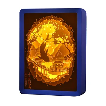 

3D Photo Frame Home Decor Totoro Coloful Lighting Hollow Art Crafts Shadow Box Photo Frame Display