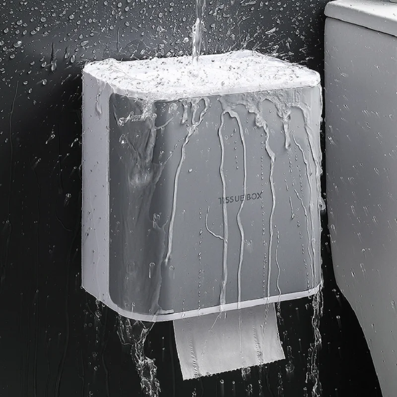Toilet Paper Holder Large Capacity Tissue Box Multifunction Toilet Tissue Storage Rack Paper Towel Kitchen Bathroom Storage Box