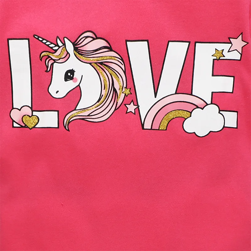 SAILEROAD Unicorn Girls Футболки для Детской Одежды Лето Новорожденных Девочек Топы Рубашки Хлопок Животных Аппликация Детская Одежда