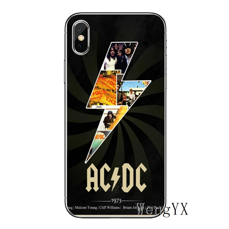 С принтом музыкальной группы ACDC AC DC для samsung Galaxy A10 A30 A40 A50 A60 A70 huawei P30 lite pro P Smart Y6 мягкий чехол - Цвет: AC-DC-A-07