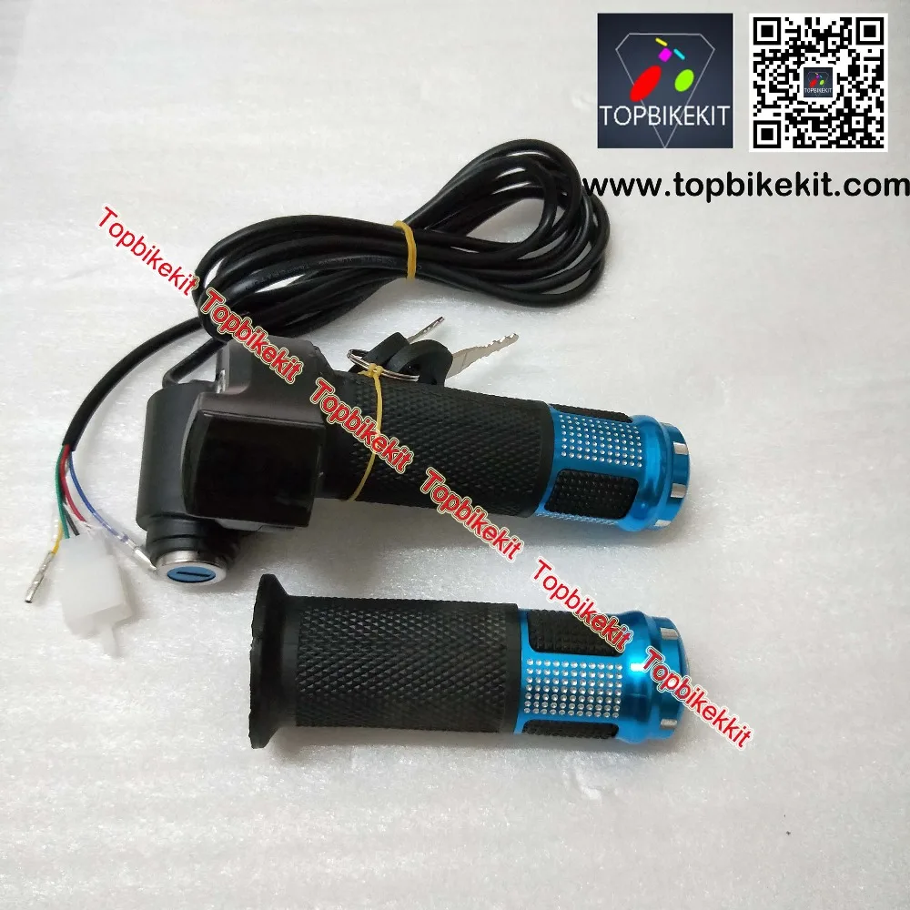 24V36V48V60V72 Twist GripsThrottle Handlebars LED Display with Power Lock (2)
