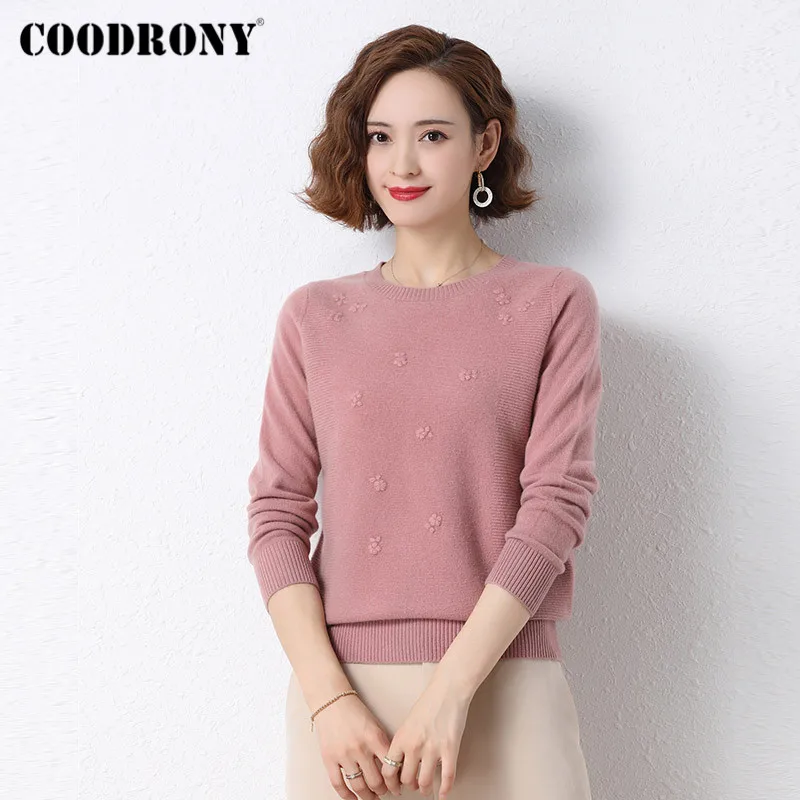 COODRONY Brand 2020 New Streetwear Knitting Slim Pullover Sweaters Female Autumn Winter High Quality Wool Jumpers Women W1184