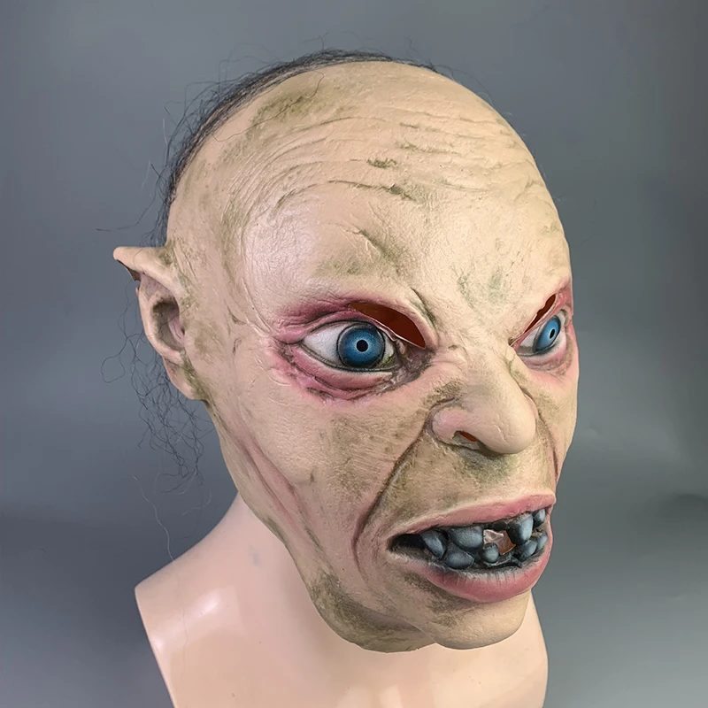 Властелин колец Gollum Косплэй маска Хэллоуин, латекс ужас вечерние реквизит забавная маска аксессуары из латекса