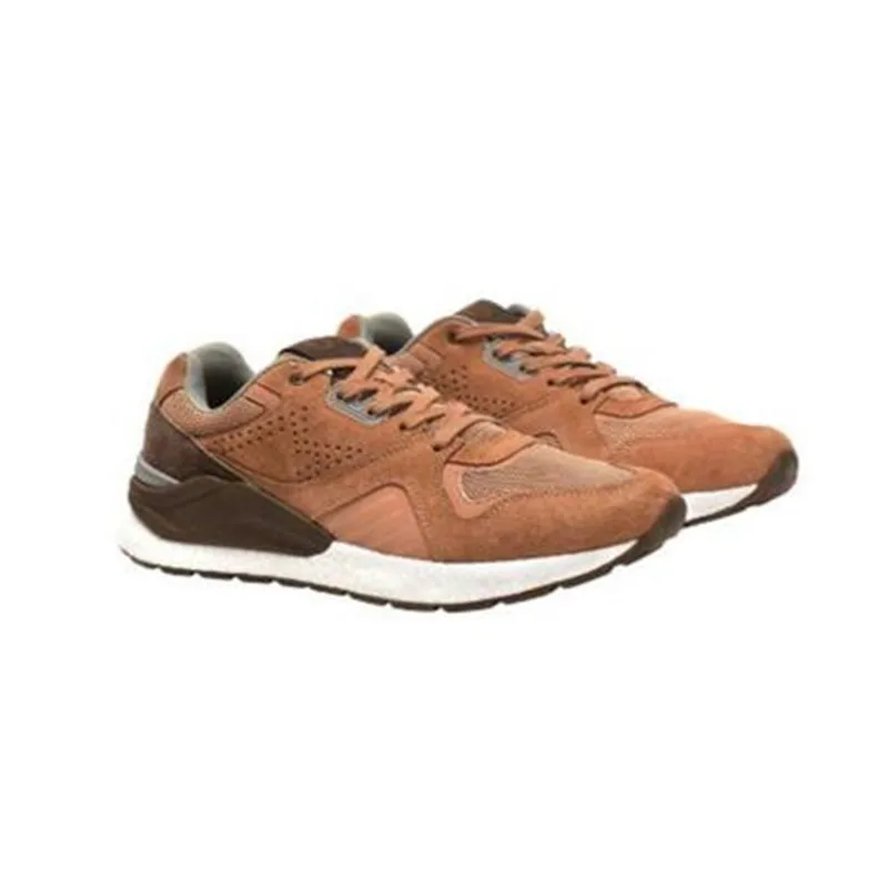 Новинка; оригинальная обувь Xiaomi Mijia в стиле ретро; Мужская обувь для бега; спортивная обувь из натуральной кожи; кроссовки из замши с дышащей сеткой - Цвет: Brown Size42
