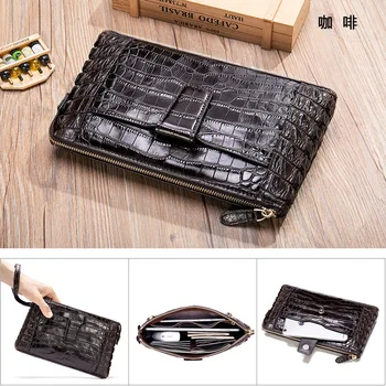 

Crocodile Pattern Wallet Genuine Leather Wallet Men's Clutch Bag Business Wallet Large Capacity Purse