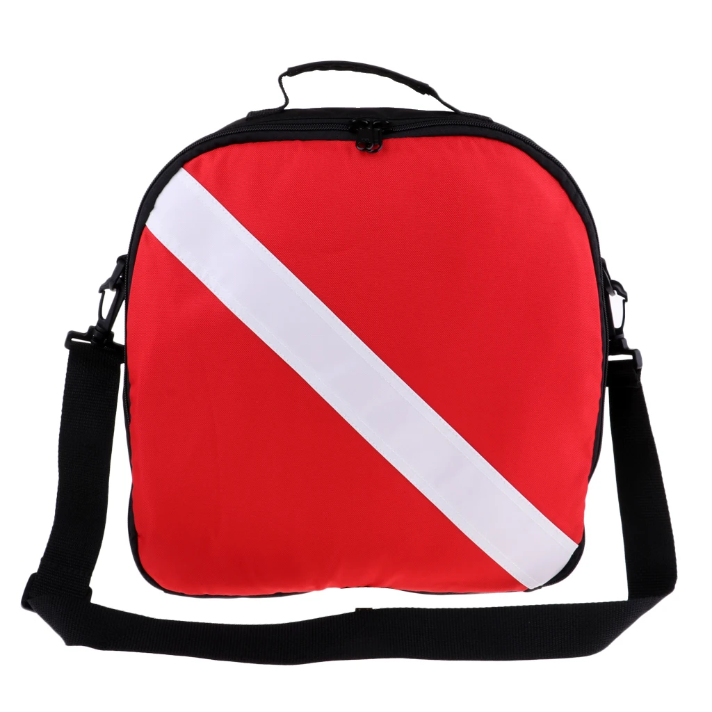 Professional Zipper Dive Flag Regulator Gear Carry Travel Bag & Shoulder Strap for Scuba Diving Diver Snorkeling