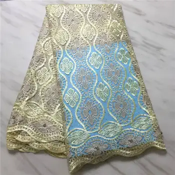 

African Lace Fabric beads Embroidered Nigerian Laces Fabric Bridal High Quality French Tulle Lace Fabric For Wedding Party