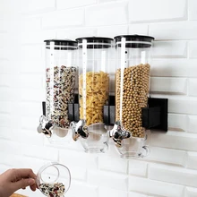 Настенное прозрачное устройство для приготовления зерновых макаронных изделий, кофейных зерен, резервуар для хранения цельного зерна, герметичные банки, пищевой кухонный резервуар для хранения